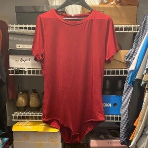 Red Short Sleeve body suit
